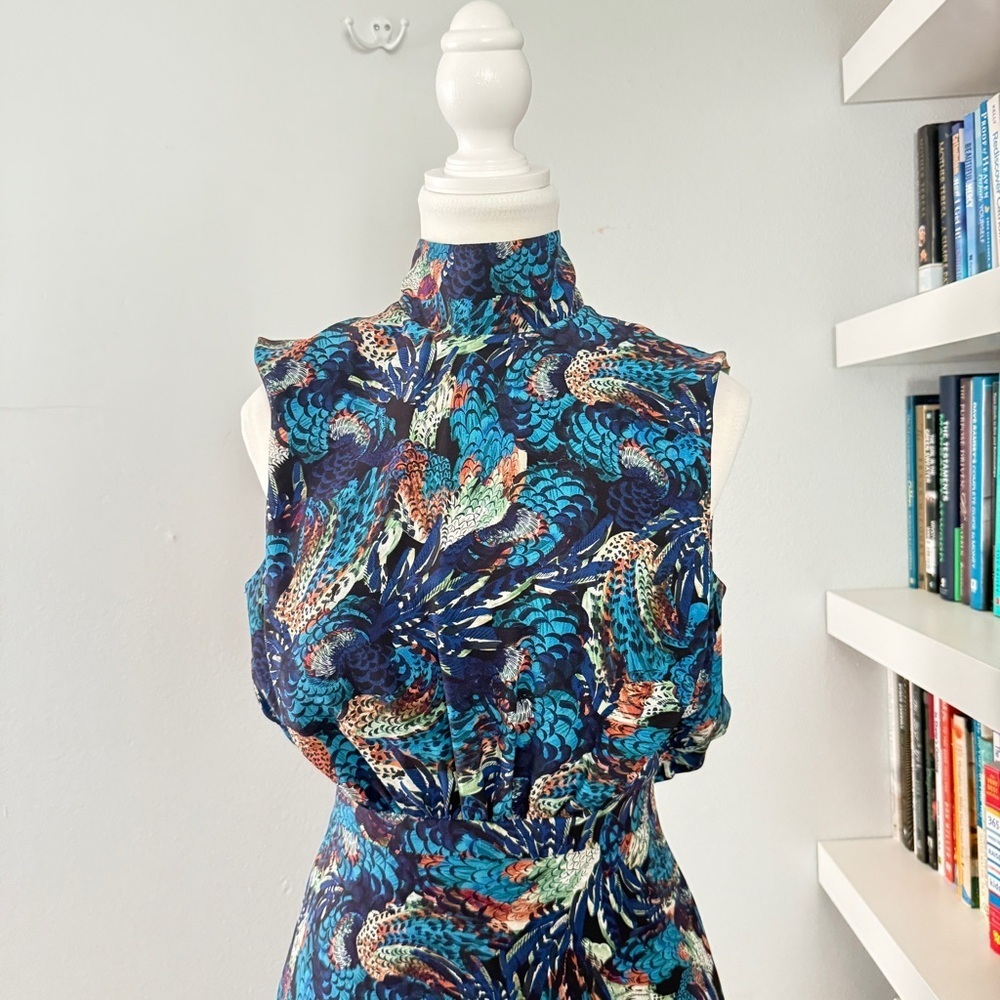 SALONI Midnight Mazarine Fleur Dress size 2 - Picture 3 of 14